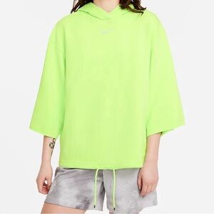 Nike Women's Neon Lime Short-Sleeve Hoodie 💚